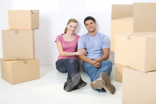 House clearance waste being sorted for lawful disposal