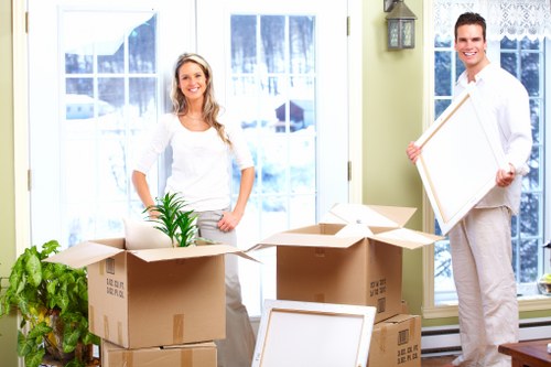 Careful loading of household items for a local removal job